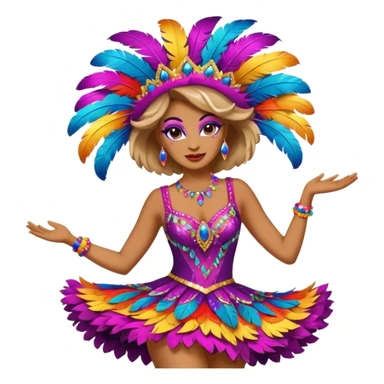 Dançando vestido com roupa de carnaval sticker