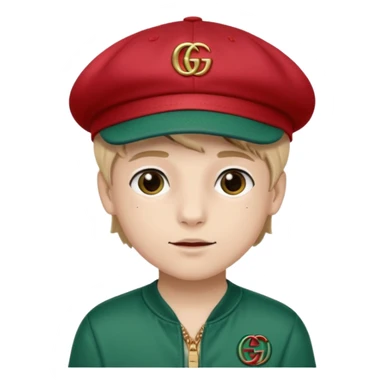 Emoji de menino com boné da Gucci  sticker