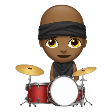 drummer with a bandana on his face sticker