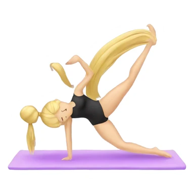 blonde girl doing pilates  sticker