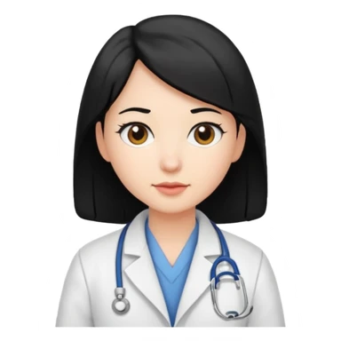 veterinaria cabello negro sticker