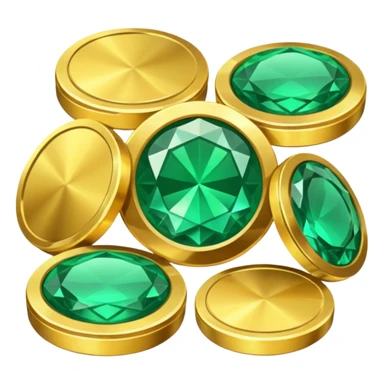 coins and gem sticker