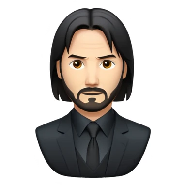 John wick emoji 100x100 sticker