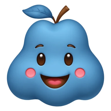 blue poop emoji like apple original emoji sticker