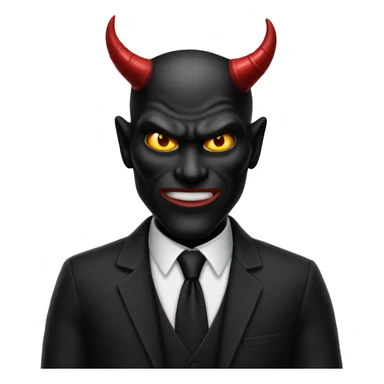 devil wearing classic black suit sticker