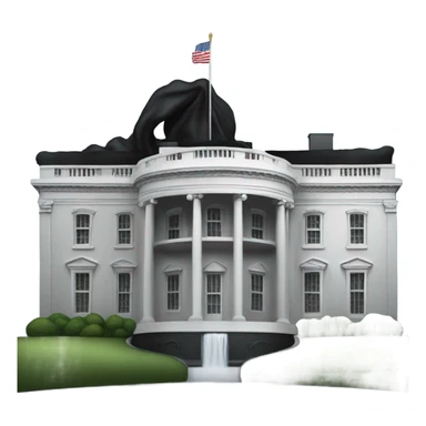 White House USA but black  sticker