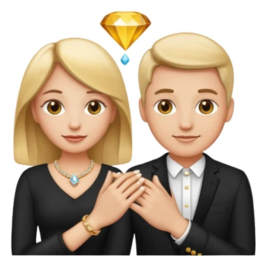 Aesthetic Engagement couple ring emoji sticker