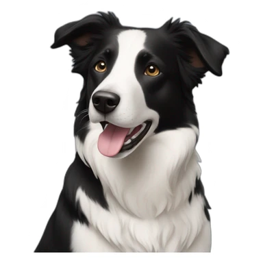 black and white border collie Labrador mix sticker