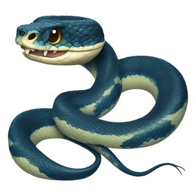 Blue viper snake  sticker