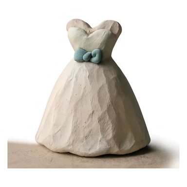 wedding dress with visible fingerprints and pastel colors sticker