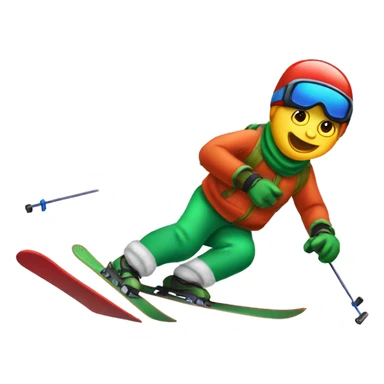 christmas, dinosaur, downhill skiing, cartoon, emoji, transparent background sticker
