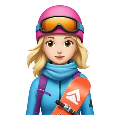 girl snowboarding sticker