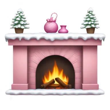 Winter Pink FirePlace sticker