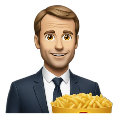 Macron au drive de mcdo sticker