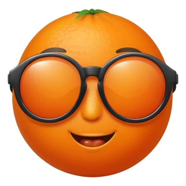 Fruit with Sunglasses, orange sticker