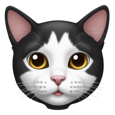 Cross black and white cat sticker