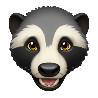 fierce honey badger head sticker