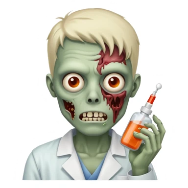 Zombie 🧟taking medicine sticker