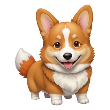 corgi in snow sticker