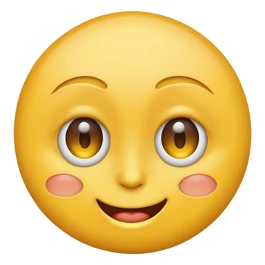 Emoji, yellow round, one eye winking face sticker