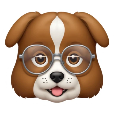 perro con lentes  sticker