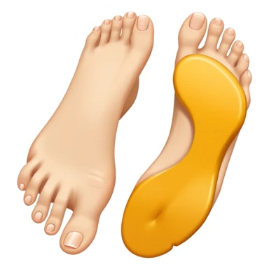 Sole feet with no toenails  sticker