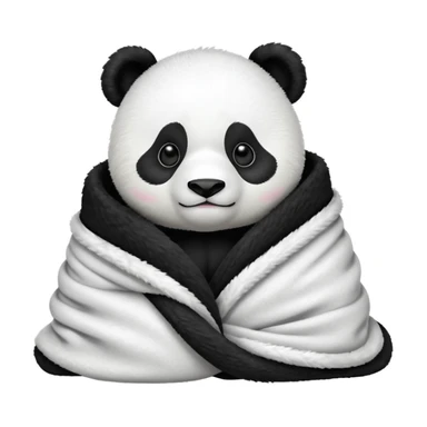 panda wrapped in blanket sticker