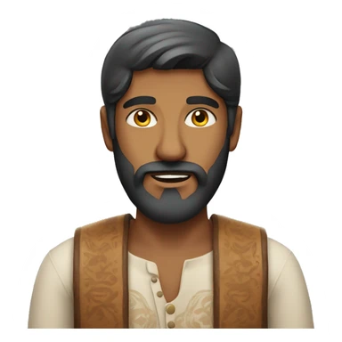 indian man with nice beard sticker
