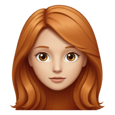 girlfriend with long dark strawberry blonde hair with brown eyes sticker