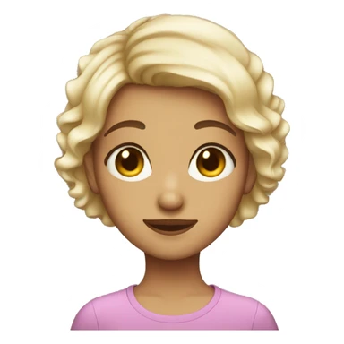 pretty short haired girl sticker