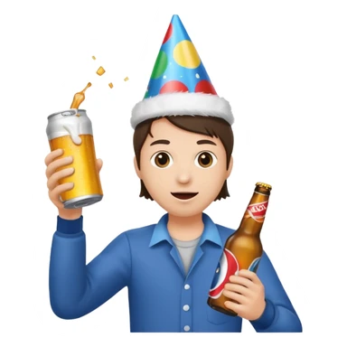 throwing one beer can at party sticker