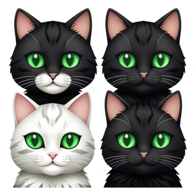 four rock star cats dressed in black sticker