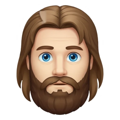 long haired bearded man sticker