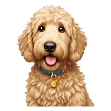 Golden doodle dog sticker
