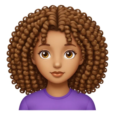 a brownskin girl with curly hair sticker