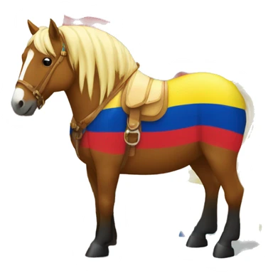 Caballo Del Color de la Bandera de colombia sticker