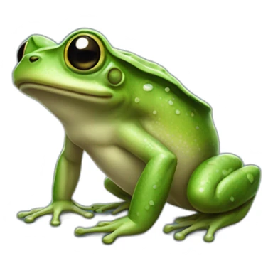 realistic full body rain frog sticker