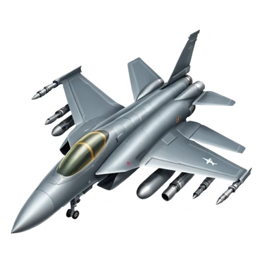 A fighter jet plane with guns  sticker