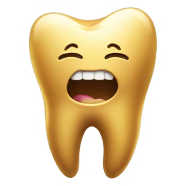 A golden tooth  sticker