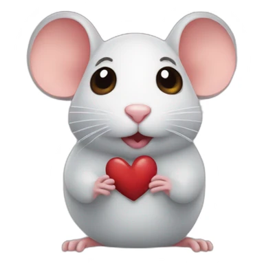 Mouse heart  sticker