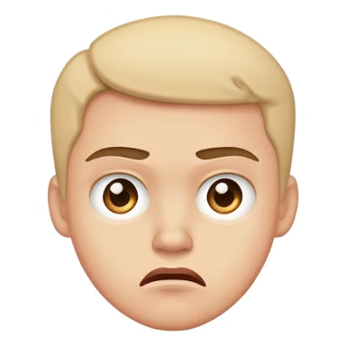 Annoyed face sticker