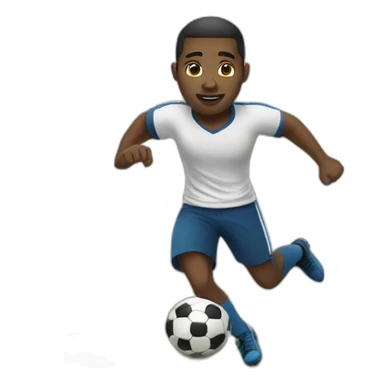black man playing soccer sticker