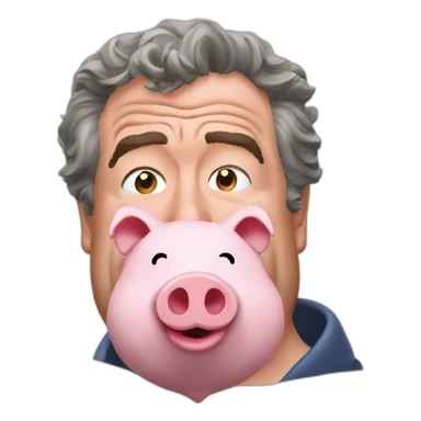 Jeremy clarkson kissing his pig sticker