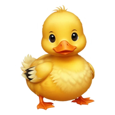 cute baby yellow duck sticker