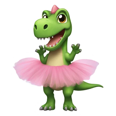 dinosaur wearing tutu sticker