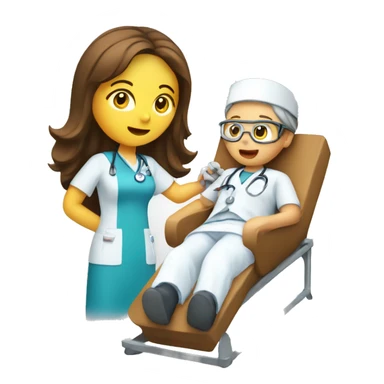 Nurse cannulating a patient sticker