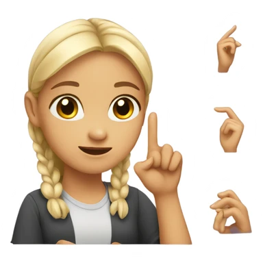 Girl doing sign language  sticker