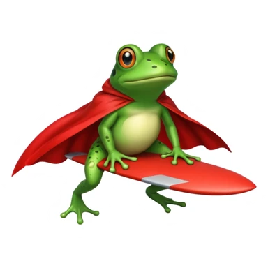 A frog wearing a cape and standing on a plane  sticker