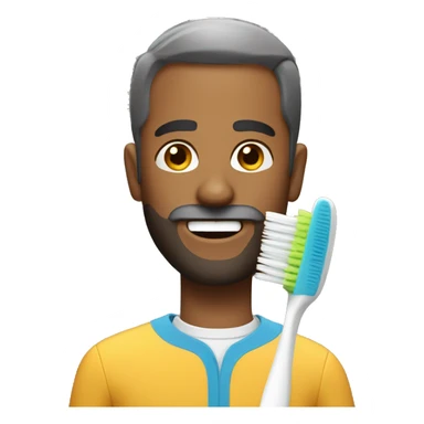 A men with a  toothbrush beard style sticker