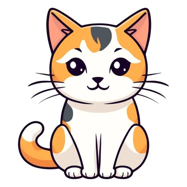 Calico cat ￼ sticker